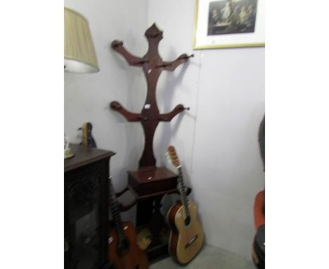 A mahogany hall stand