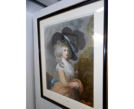 A portrait print of the Duchess of Devonshire