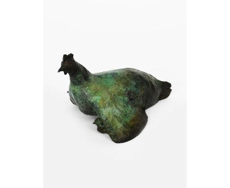 Belio Sillio Ruffed Grouse and chicks patinated bronze, cast in an edition of 30 signed in the cast numbered 2/30  145cm wide