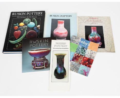 Four reference works on Ruskin Pottery,  comprising Ruskin Pottery A selection from the Ferneyhough Collection, Ruskin Potter