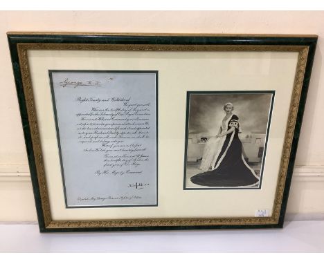 A signed 'Will and Command' from George VI inviting Elizabeth May Dowager Baroness St John Bletso to his Coronation on 12th M