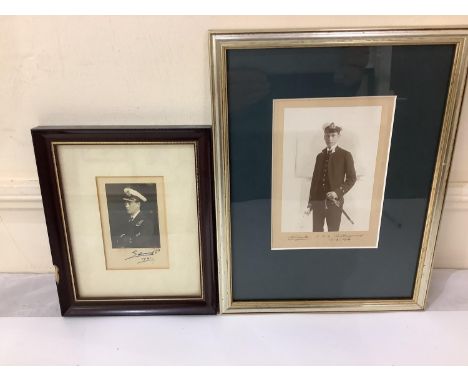 A signed monochrome half-length photograph of HRH Prince Edward (later Edward VIII) in naval uniform, inscribed 'Edward R, 19
