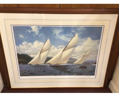 John Steven Dews (b. 1949) 'Britannia Racing Valkyrie III and Ailsa for The Muir Memorial Challenge Cup', Signed and numbered