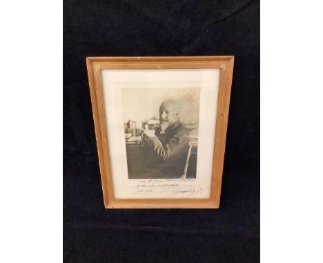 A signed and inscribed half-length sepia photograph of King Ferdinand I of Bulgaria (1861-1948), inscribed to the mount 'To D