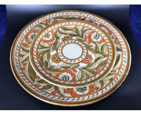 Florentine. Gold Band Crown Ducal 17.5cm Made In England. Small Plate 