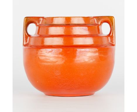 Catalina Clay Products, United States. Ceramic pottery vessel, circa 1927-37. With a stepped design with high handles joining