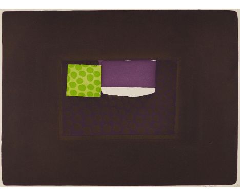 Howard Hodgkin (British, 1932-2017). Aquatint on Velin Arches mould-made paper titled "Interior (Day)" depicting three shapes
