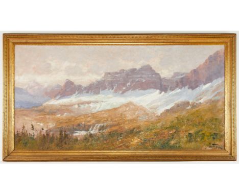 John Fery (born Johann Nepomuk Levy) (Austrian/American, 1859-1934). Large oil on canvas painting titled "Red Eagle Pass" dep