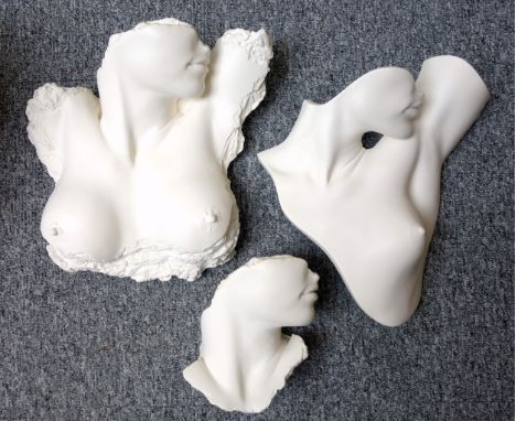 Ken Clarke (b.1948), life model plaster cast sculptures of a nude female, one titled 'Anna', signed and dated 2014 verso,  ap