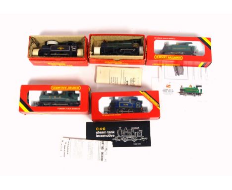 Tri-ang Hornby G.W.R 0-4-0 Tank No.101, R.077; 0-6-0 Class 3F Tank Loco Black Livery, R.52; G.W.R. Loco Pannier Tank, R.041; 