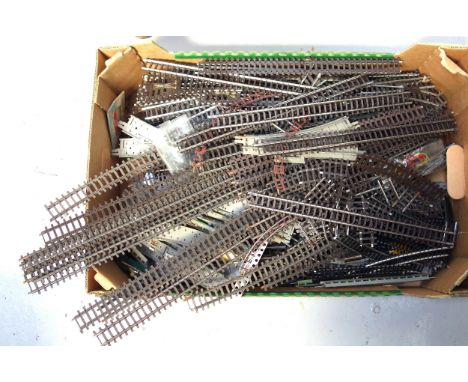 Large quantity of loose track, mainly Tri-ang, OO Gauge and O Gauge, catenary, tools, accessories, Universal Avometer, etc. (