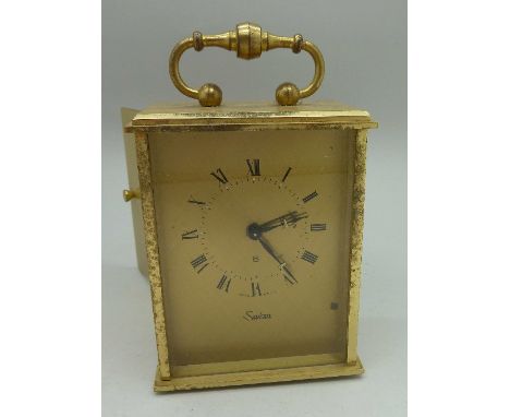 A Swiza 8-day alarm clock, a/f