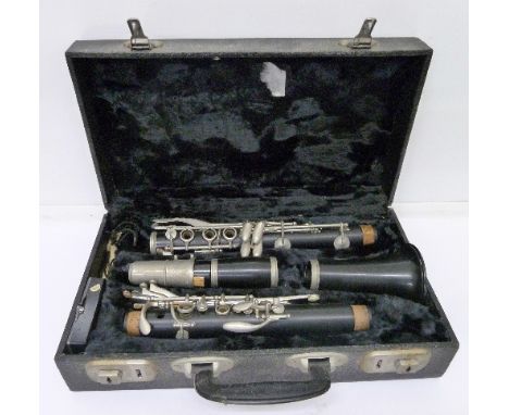 A clarinet, cased