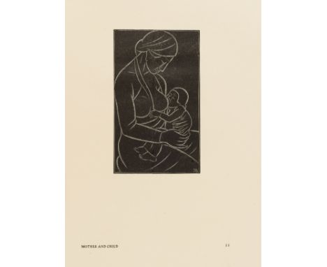 Gill (Eric) Wood-Engravings..., number 31 of 150 copies, title and a couple of plates printed in red and black, 30 woodcut or