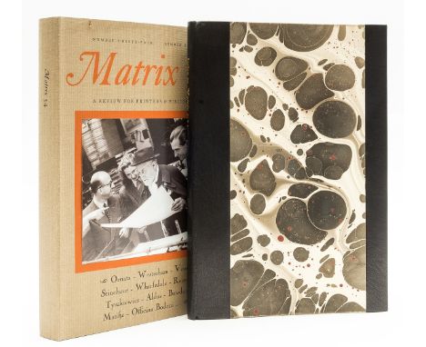 Whittington Press.- Butcher (David) Index to Matrix 1-21, number lxxix of 110 specially-bound copies, from an edition limited