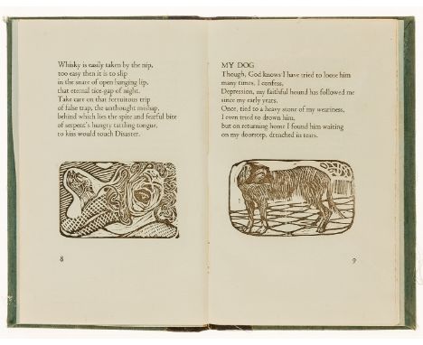 Shelton (John) A First Selection, one of 10 deluxe copies signed by the artist/printer, printed in brown, linocuts by Nichola