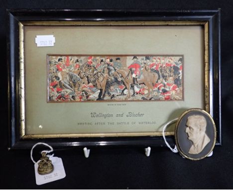 A WORCESTER PORCELAIN RELIEF BROOCH, POSSIBLY DEPICTING THE DUKE OF WELLINGTON W.H. KERR and Co, modelled W.B. Kirk R.H.A., w