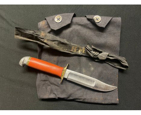 Finnish made Puukko knife with single edged fullered blade 118mm in length. Engraved in the fuller is maker name "Kauhava Suo