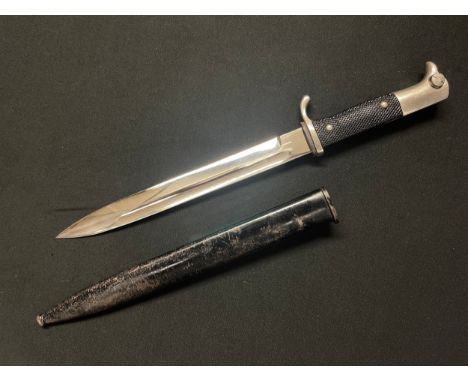 WW2 Third Reich Dress Bayonet, long pattern, with single edged fullered blade 240mm in length, maker marked "Geco, Solingen".