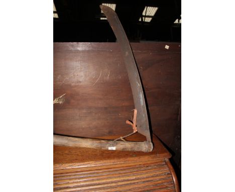 An old scythe, together with two boxes of mixed hand tools, including a Bailey No 6 jack plane with a Stanley blade.  CONDITI