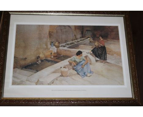 After Sir William Russell Flint RA, a polychrome modern print "The Seven Strings of Vers", within a moulded frame and mount u