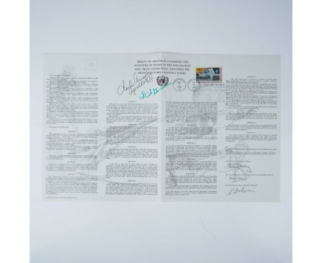 A printed souvenir edition of the "Treaty on Principles Governing the Activities of States in the Exploration and Use of Oute