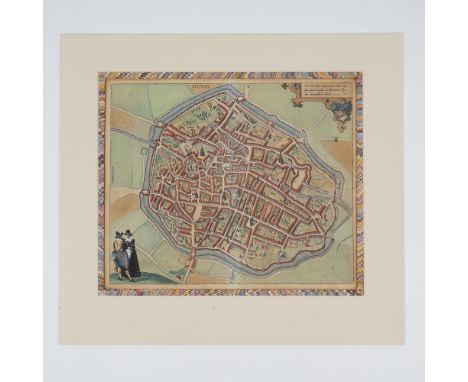 A beautifully detailed and hand-colored engraved map of Douai (Dovay), a historic city in northern France, from the seminal 1
