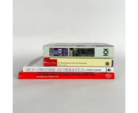 A collection of four military history books covering significant battles, commanders, and wartime recognition. This lot inclu