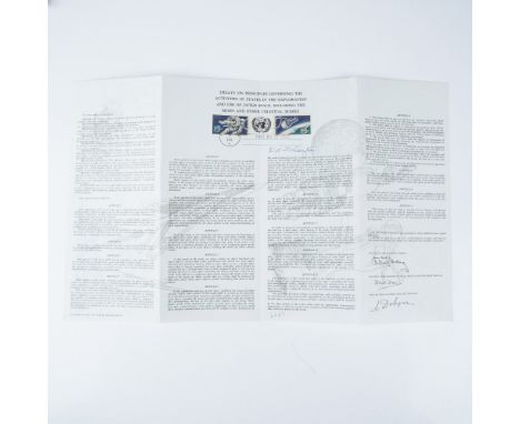 A printed souvenir edition of the "Treaty on Principles Governing the Activities of States in the Exploration and Use of Oute