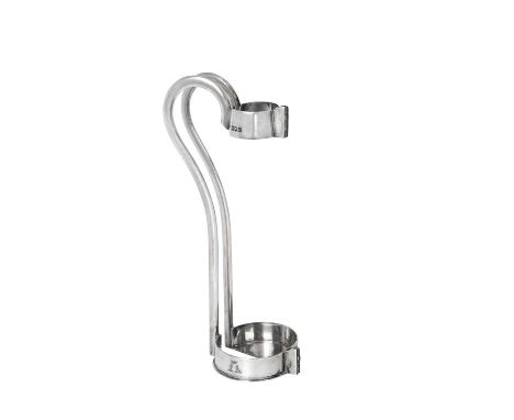 A George V Silver Bottle-Holder,  by William Hutton and Sons, London, 1910 of typical hinged form, engraved with the crests o