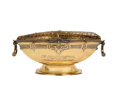 An Elizabeth II Silver-Gilt Rose-Bowl,  by James R. Ogden and Sons Ltd., Sheffield, 1960, Retailed by James R. Ogden and Sons