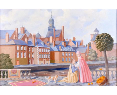 David S R Kirk (b.1960)The BlessingSigned, oil on canvas, 39.5cm by 59cm