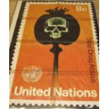 [POSTERS] "Skull on Poppy", UN poster against drug abuse, 1973; & 1986 Scotland Commonwealth Games