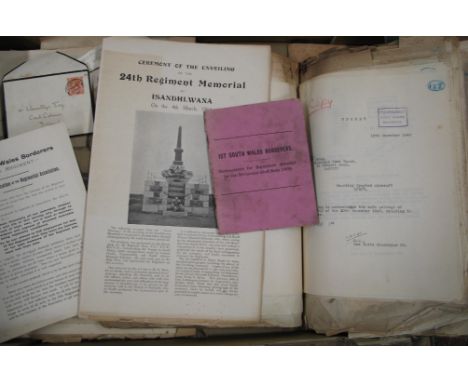 [MILITARY / ARMY] coll'n of mainly 20th c. ephemera, publications, letters etc., relating to the SOUTH WEST BORDERERS (Q).