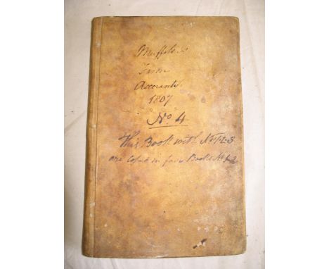 FARM WAGES ACCOUNTS BOOK, folio, manuscript entries, vellum bound, ca. 1807