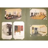POSTCARDS, an album, mostly pc's of the QUEEN'S DOLLS' HOUSE, & a few topographical.