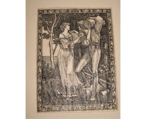 CRANE (Walter) artist: Eight Illustrations to Shakespeare's Tempest / Two Gentlemen of Verona,... Engraved and printed by Dun