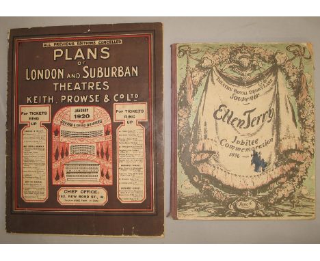 [THEATRE] Souvenir Ellen Terry Jubilee, 4to, cover design by William Nicholson, designs &amp; plates etc. after Walter Crane 