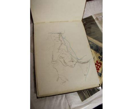 Bound collection of manuscript maps (French).