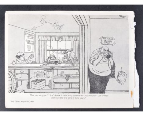 The Great Train Robbery - Ronnie Biggs (1929-2013) - Giles - an original Giles cartoon from a Giles Annual based on a Great T