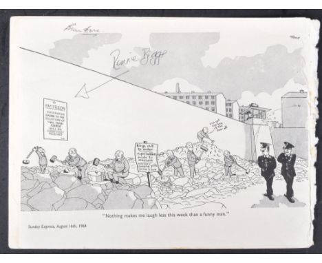 The Great Train Robbery - Ronnie Biggs (1929-2013) &amp; Brian Stone - Giles - an original Giles cartoon from a Giles Annual 