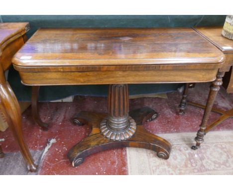 Rosewood card table 