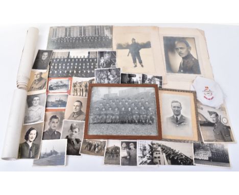 Mixed Photographic Ephemera – British WWII. Group of RAF photos attributed to W Hasselstöm 1059694 – 10” x 6” group photo (da