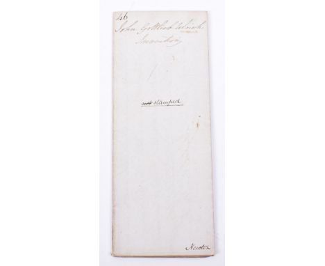 John Gottlieb Ulrich, Chronometer maker and famous for their incredible complexity. Document granting his petition, issued by