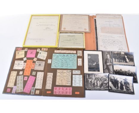 Mixed Lot of German WWI Period Ephemera. A folder with title Aus Eiserner Zeit and annotated collected 4.6.17, containing 19 