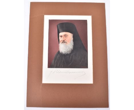 Alex Statters - Religious Interest Archbishop Damoskinos Papandreou of Greece (1891-1949), fine portrait showing him in full 