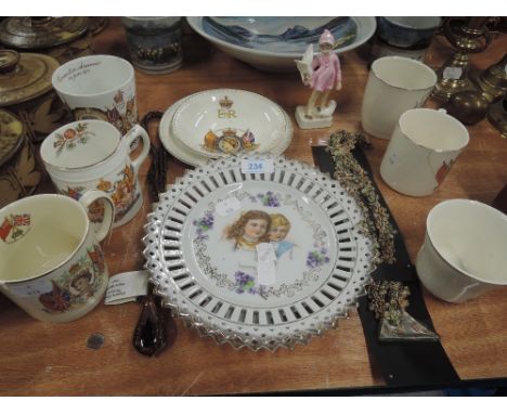 A selection of ceramics including Royal Worcester figureCONDITION REPORTNO VISIBLE FAULTS OR REPAIRS. TIP OF BIRD'S WING FEEL
