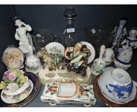 A selection of ceramics including Royal Worcester Annie figure
