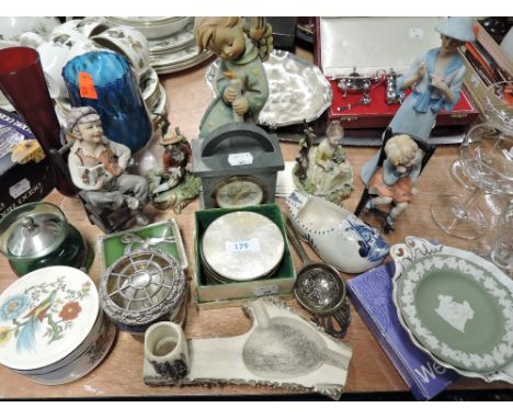 A selection of ceramics including Nao figures and figurines