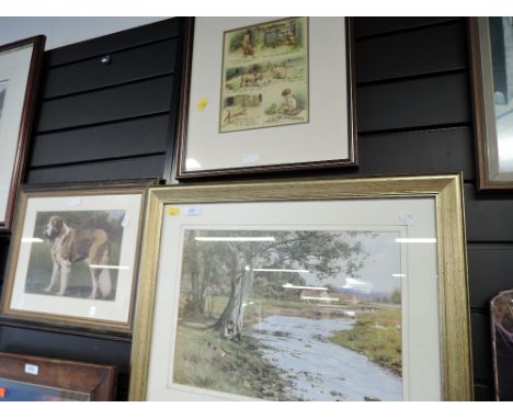 A print relating to nursery rhyme Pig went to market and similar landscape